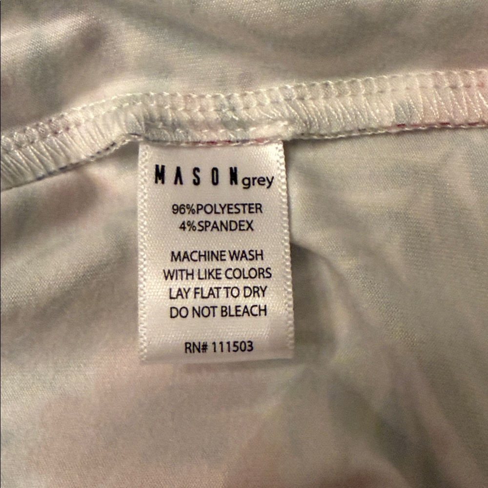 Mason Grey Floral Long banded robe small - Picture 12 of 13